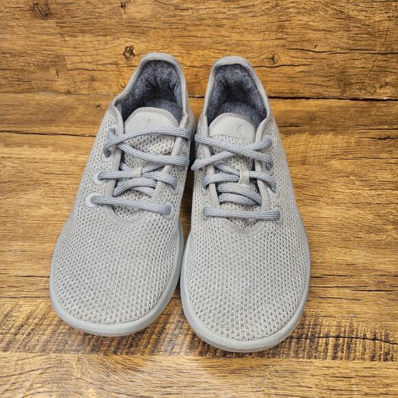 Allbirds Tree Runner Light Grey knit low top lace up sneaker sz 8 washable - Picture 4 of 8